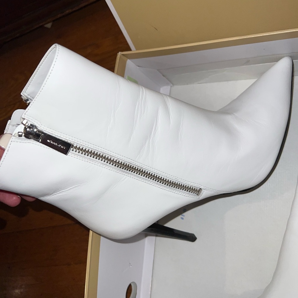 Michael Kors white booties